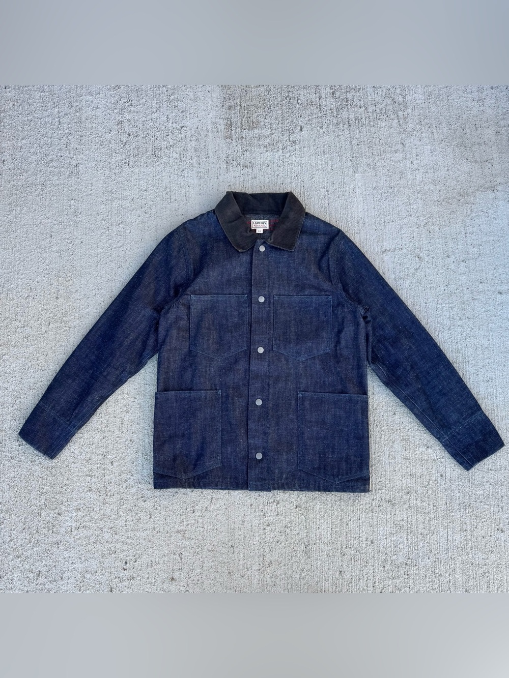 VINTAGE CARTERS GLADDING DENIM SELVEDGE BLANKET LINED CHORE COAT XS 60's AMAZING
